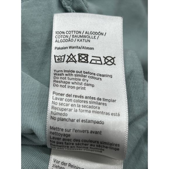 Ivy Park Adidas Women's Size Medium Aqua Logo Short Sleeve Crop Top Oversized - Picture 5 of 7